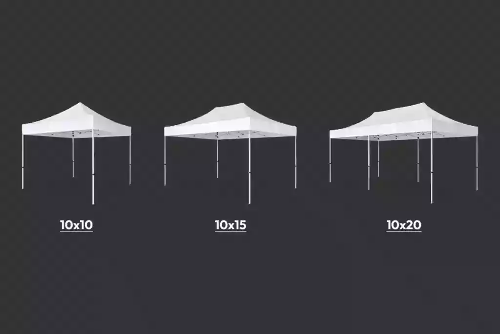 The standard size of a canopy tent