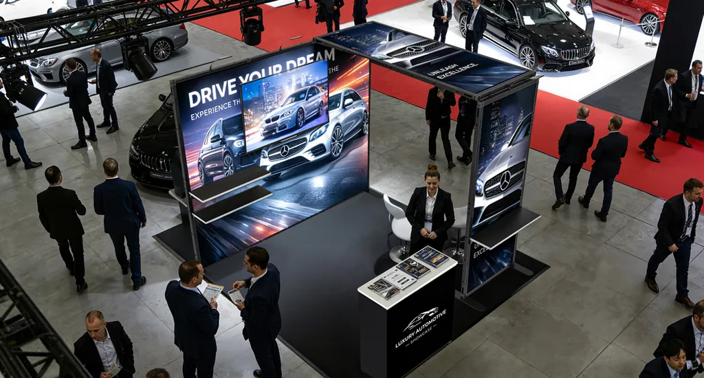modular trade show display booth at exhibition
