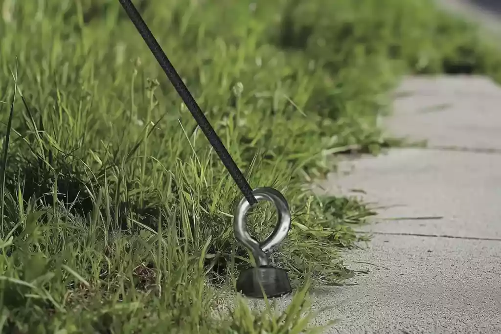 Drill a hole in the concrete surface