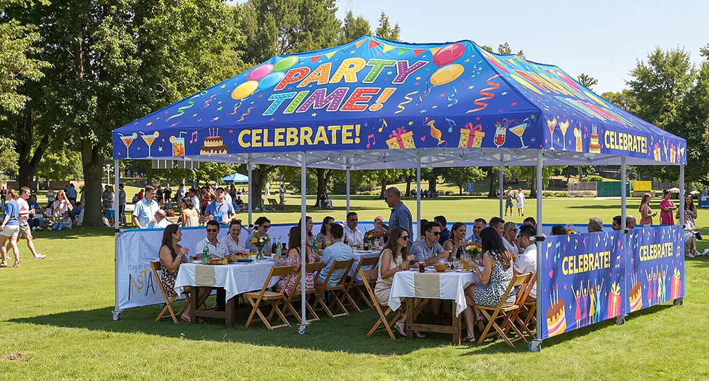 Outdoor-party-under-20×20-printed-canopy-tent