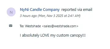 nyni candle customer comments