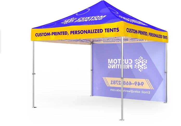 10x10 custom tent with backwall