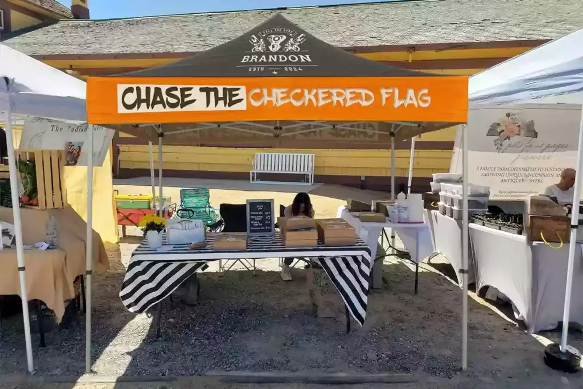 outdoor craft vendor booth