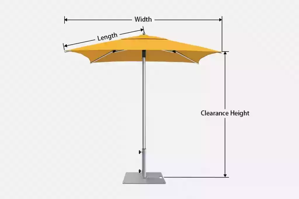 measurements of a patio umbrella