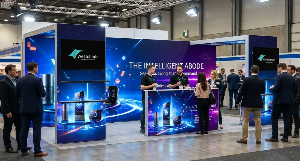 backlit-booth-with-Integrated-product-display-shelves