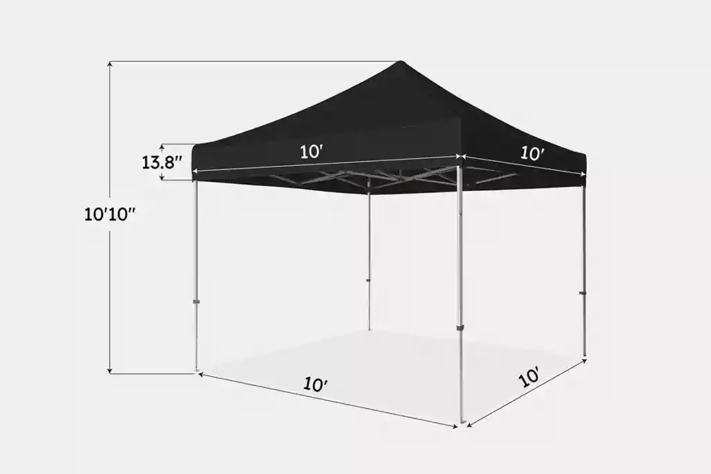 10x10 tent diameter