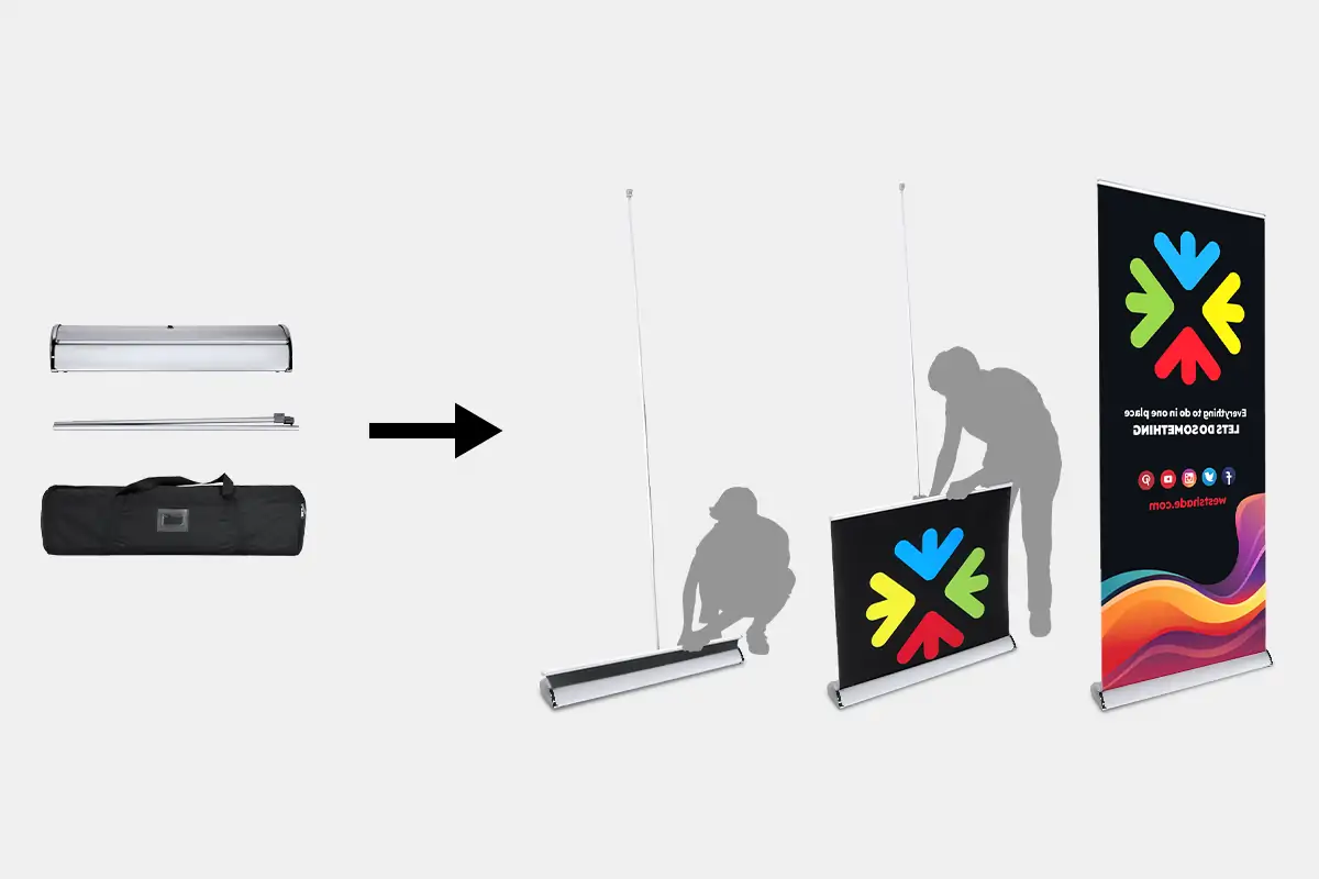 Retractable banners are easy to carry and install