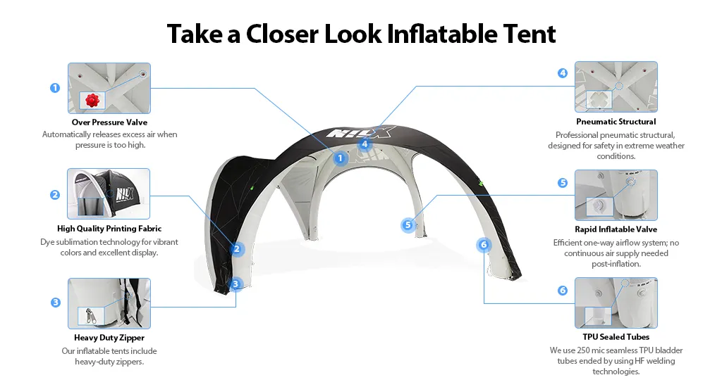take a closer look inflatable tent