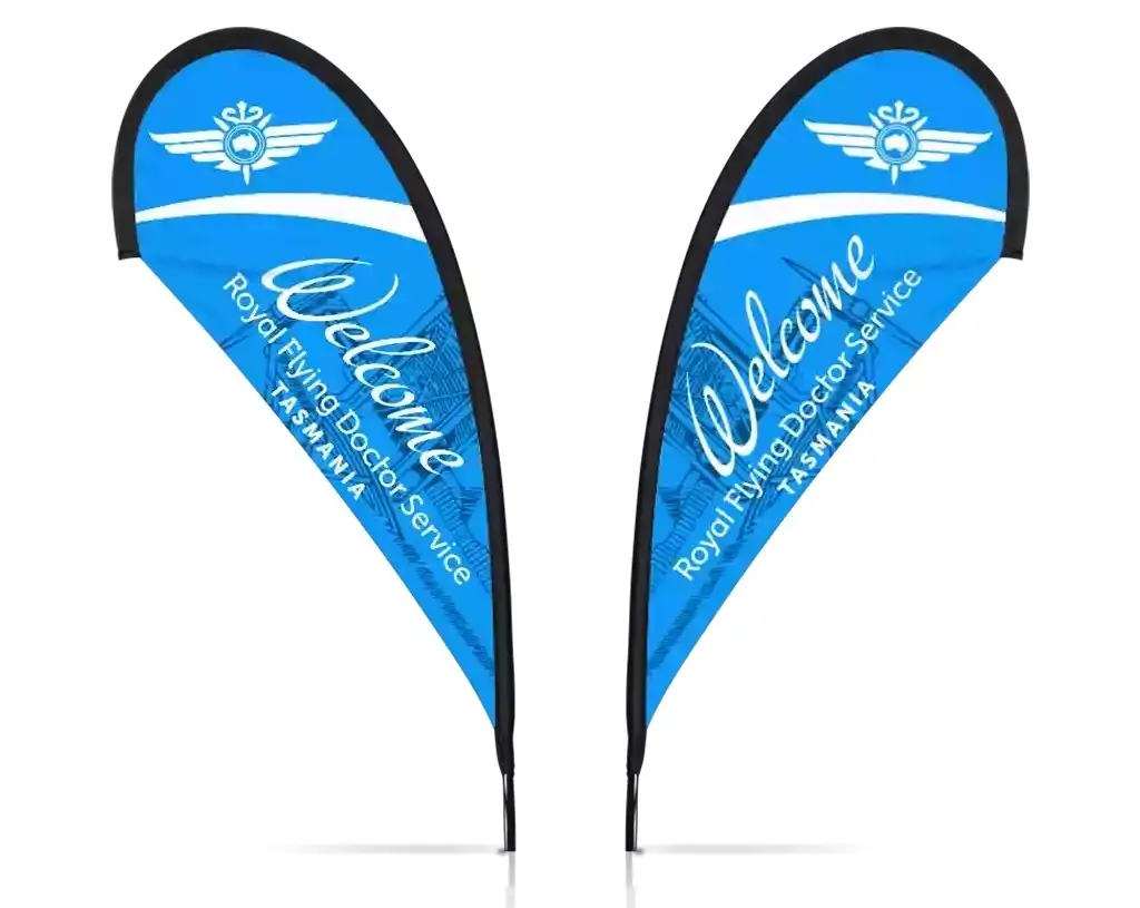 teardrop flag display