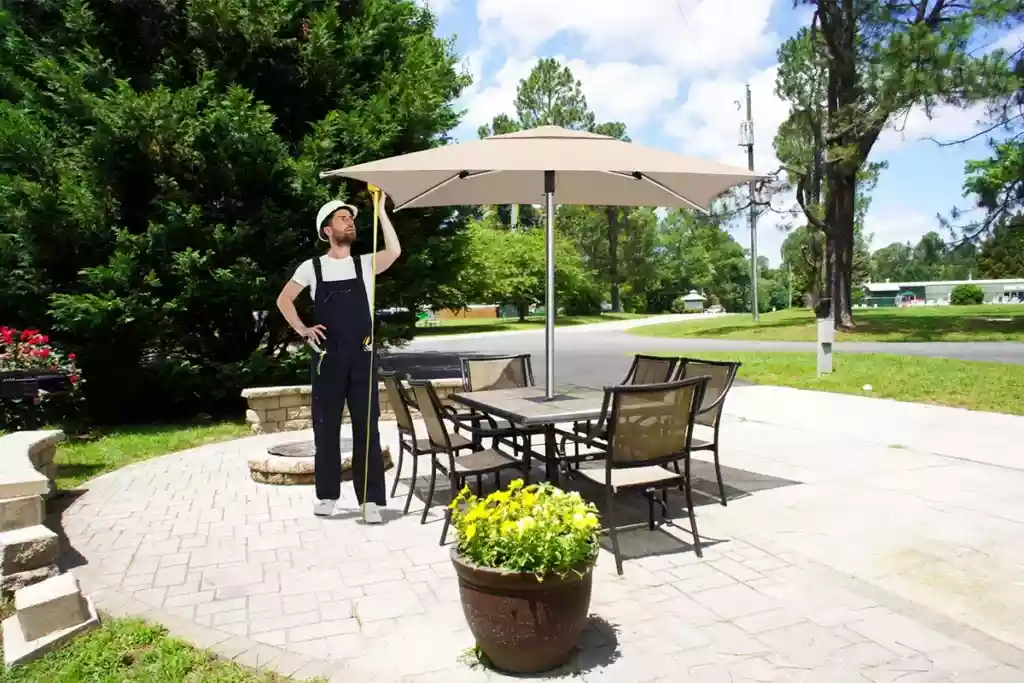 how to measure an outdoor umbrella