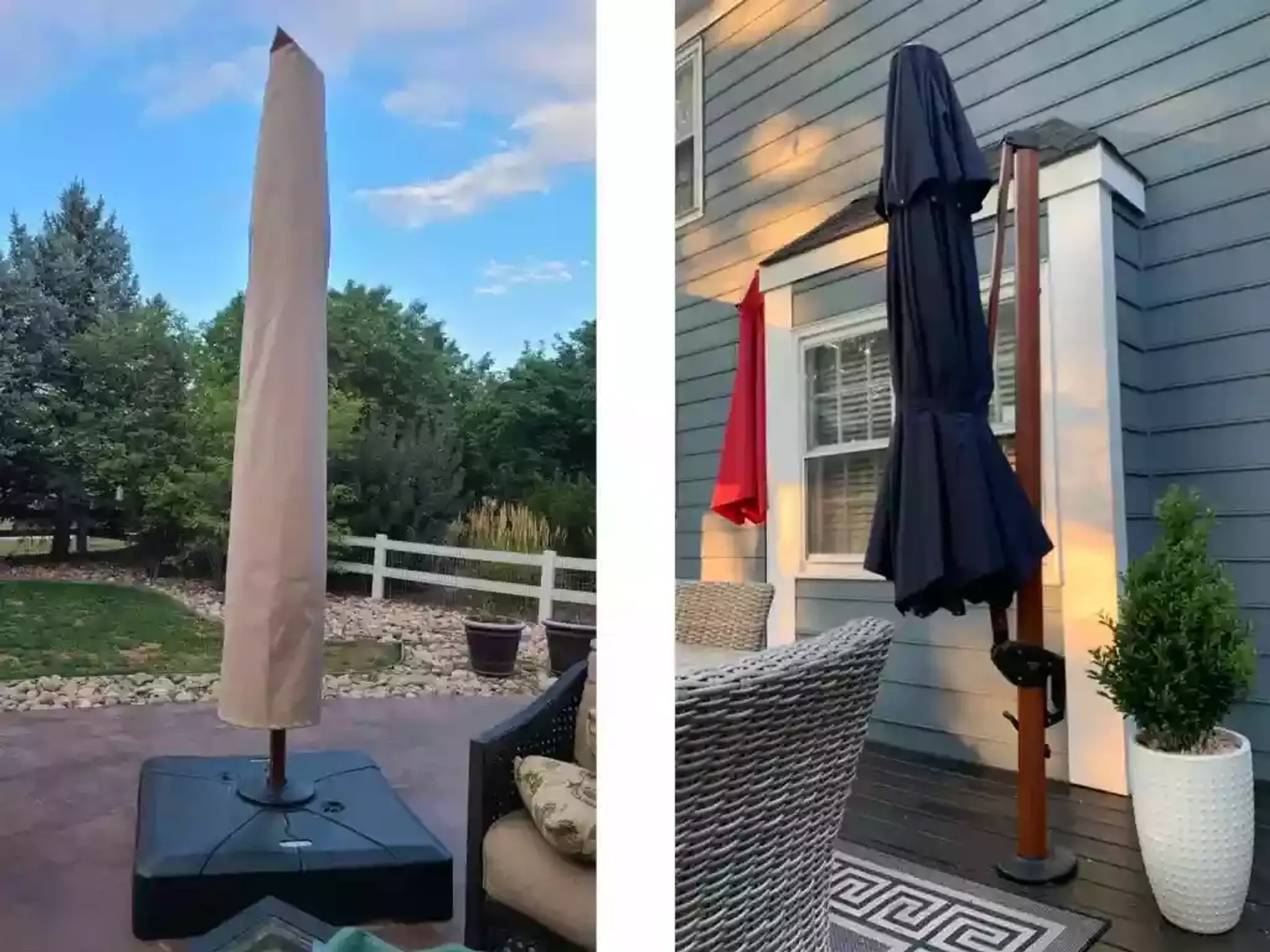 close umbrella when not in use