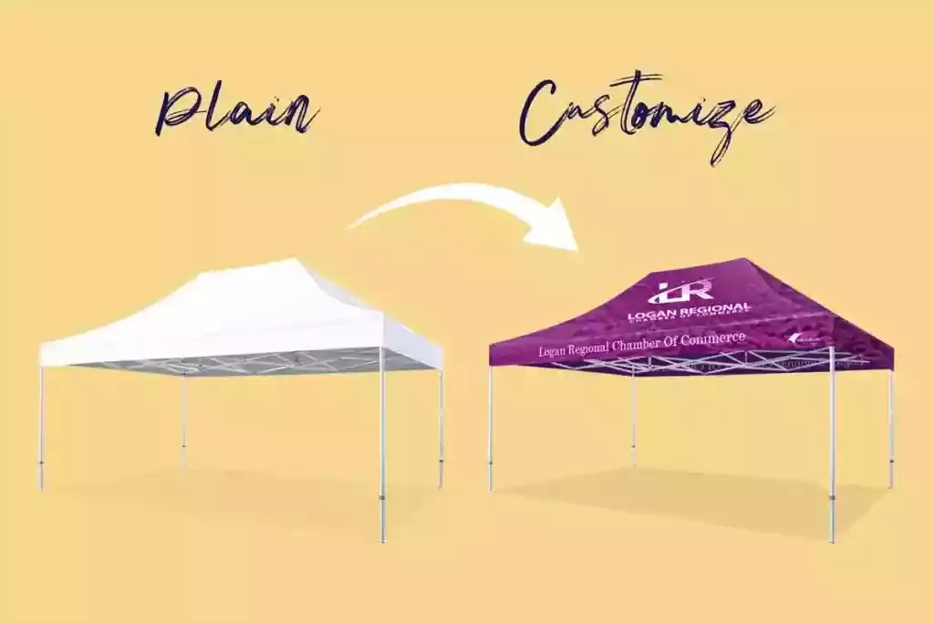 add logo to a plain tent