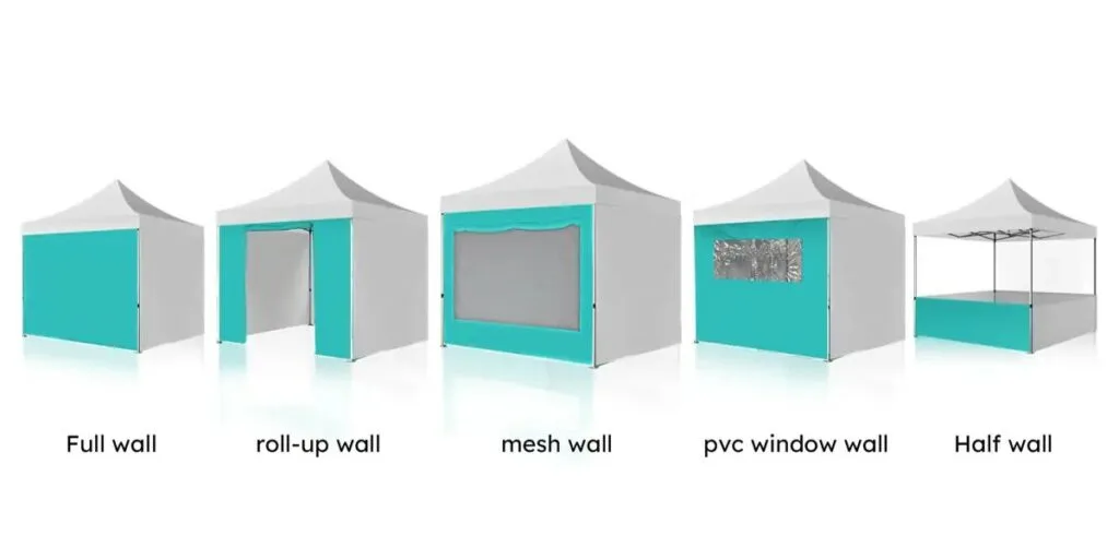 canopy tent side wall options