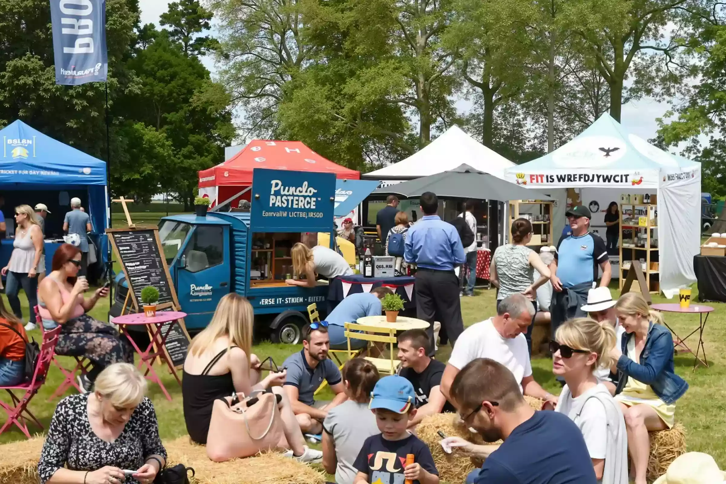 set rest space for food booth