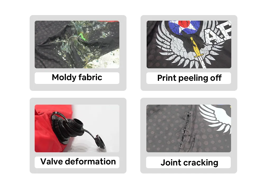 Consequences of failing to properly clean an inflatable tent
