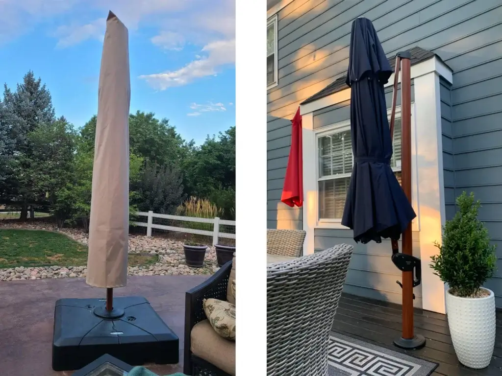 close umbrella when not in use