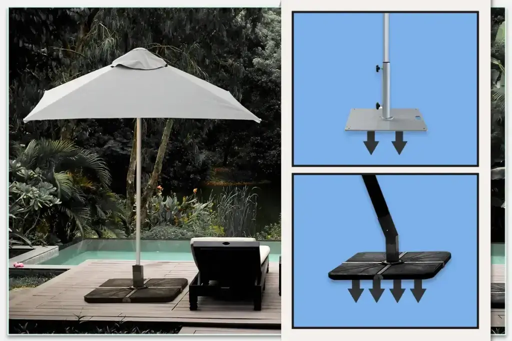 patio umbrella base comparison