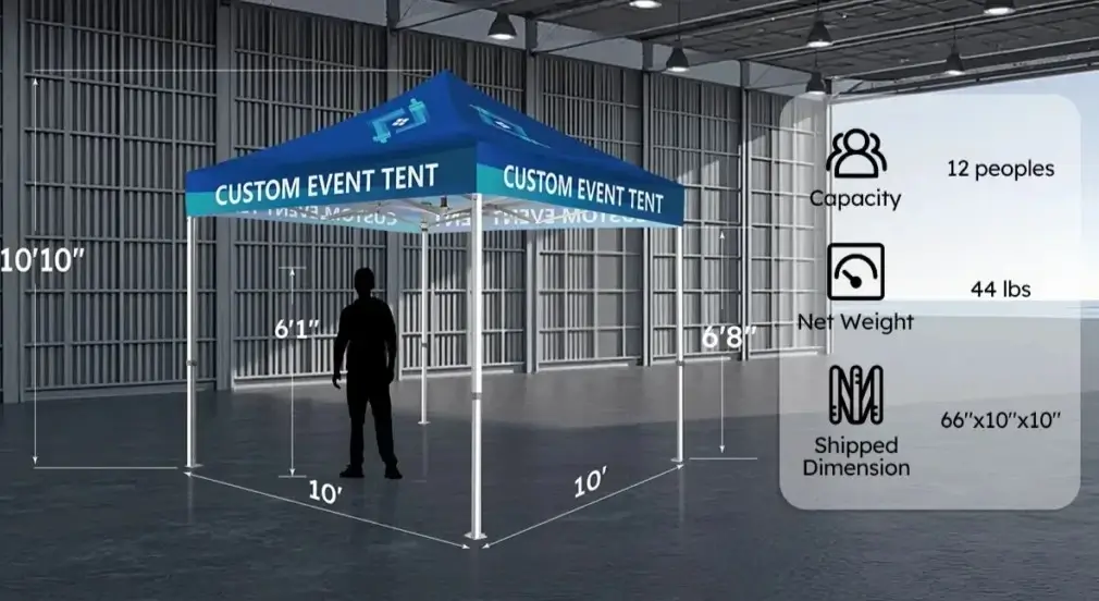 10x10 size tent