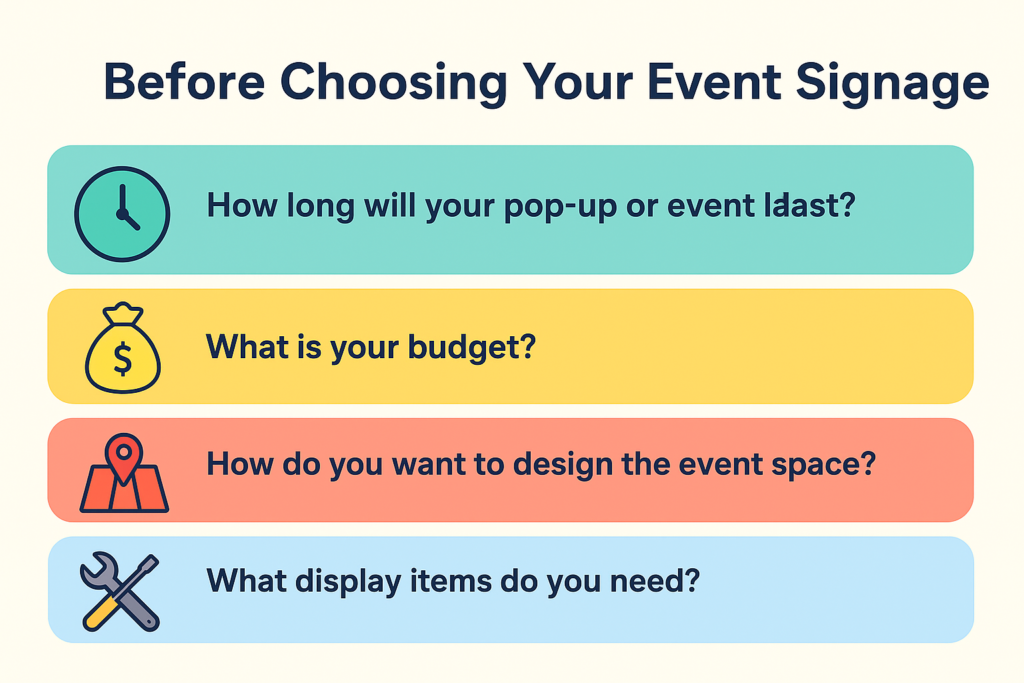 Things to Think About Before Choosing Your Event Signage