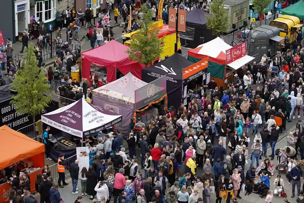 custom tent for food gathering