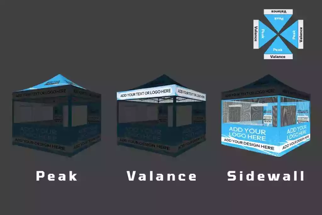 custom options for a canopy tent