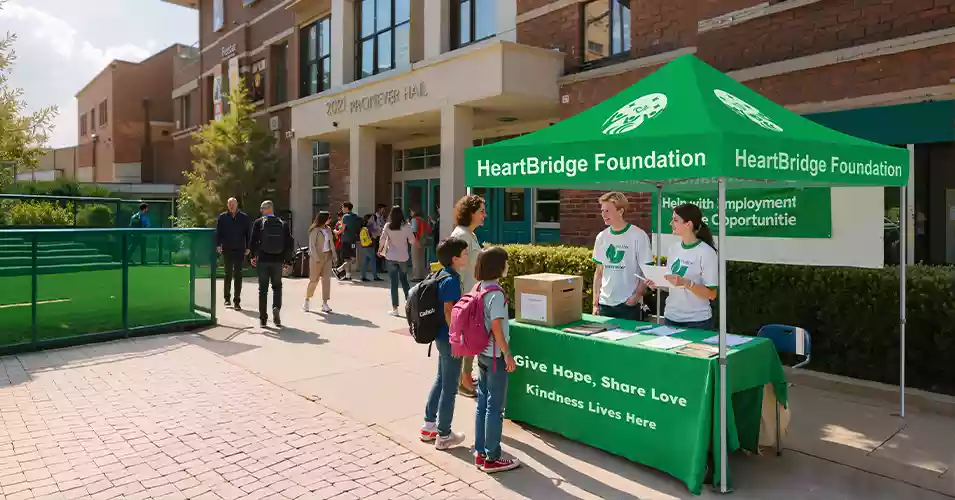 10x10 custom tent for community