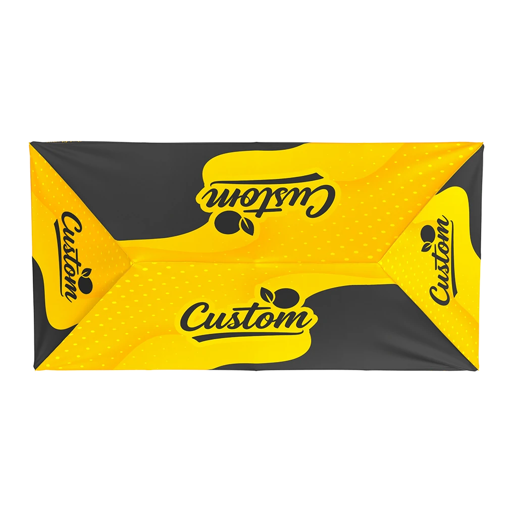 Black and yellow 10x20 custom printed canopy tent top