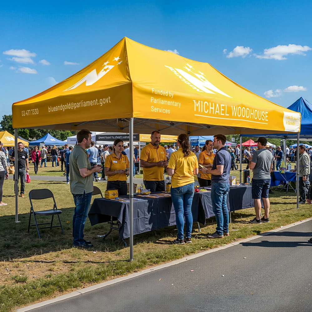 13x20 canopy tent for political outreach and public engagement