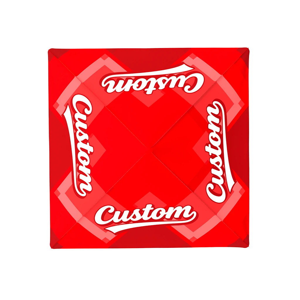 Red 10x10 custom printed canopy tent top