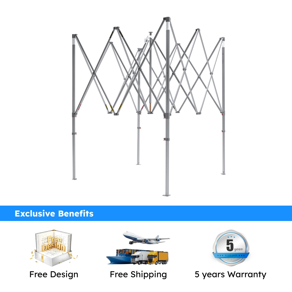 Y6 lightweight aluminum custom canopy tent frame exclusive benefit with free design, free shipping and 5 years warranty