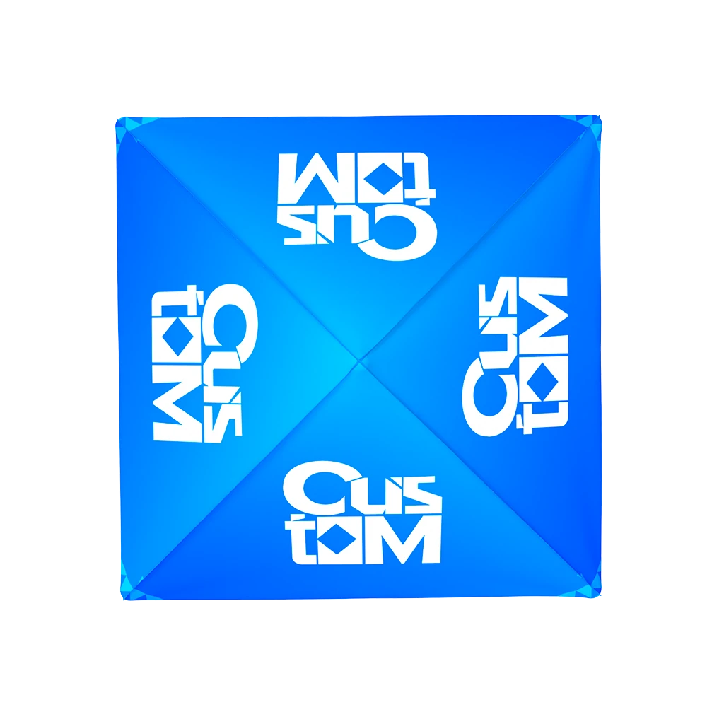 Blue 10x10 custom printed canopy tent top