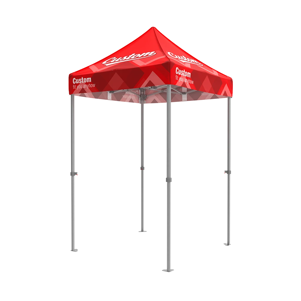 5x5 custom canopy tent with red roof and lightweight aluminum frame