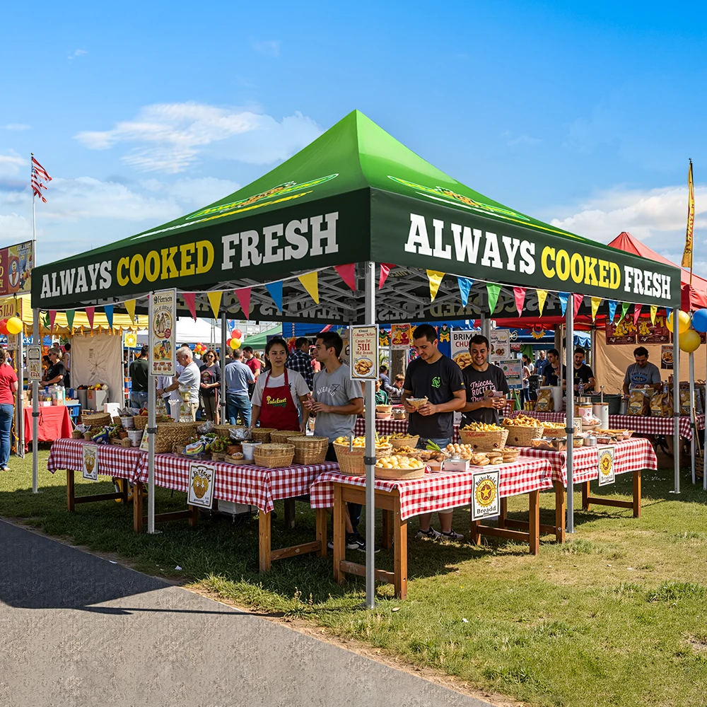 16x16 canopy tent ideal for large food vendor setups at festivals
