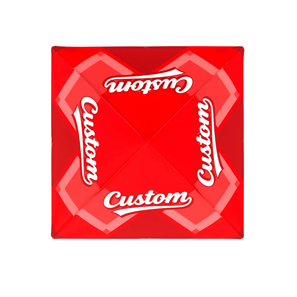Red 8x8 custom printed canopy tent top