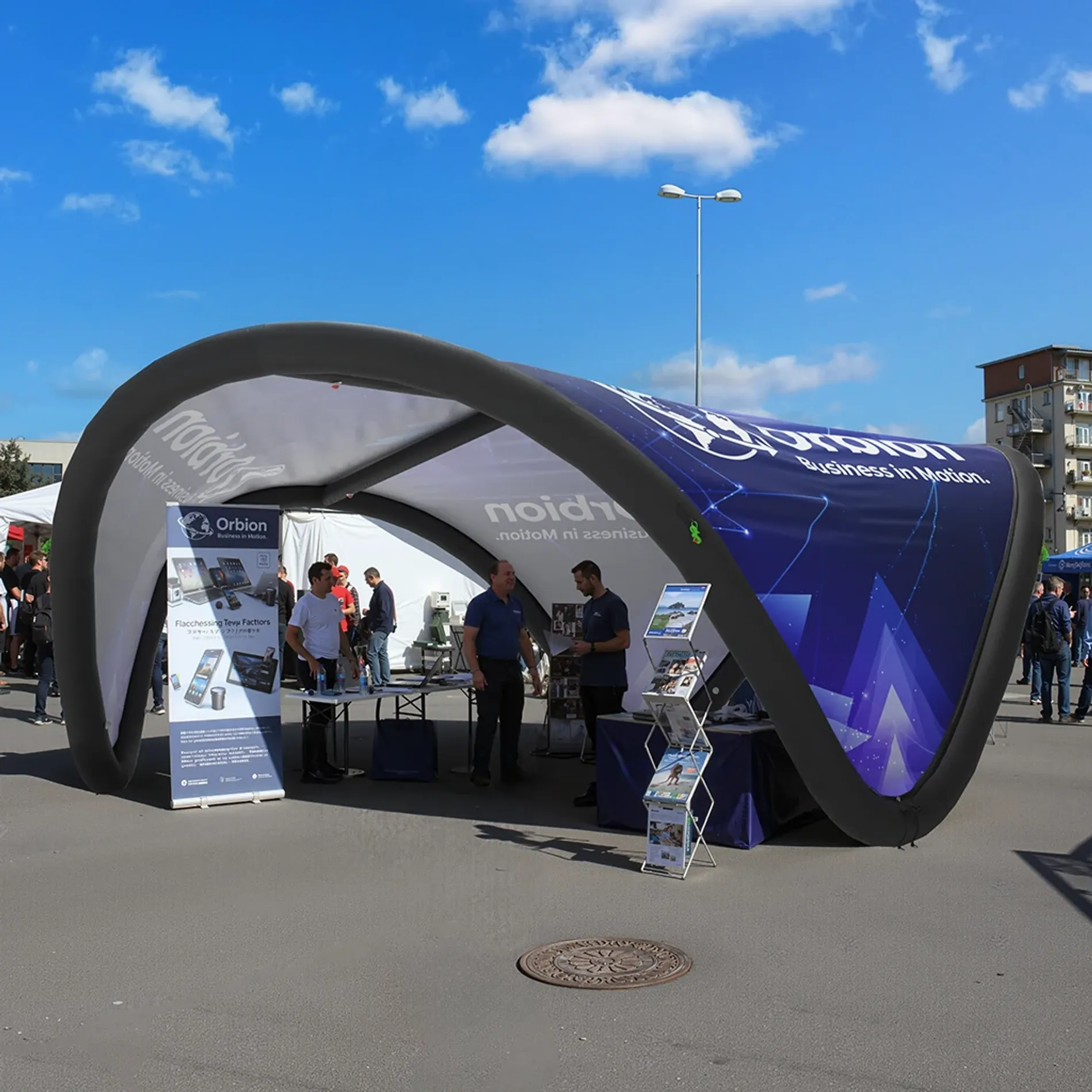 16x16 Custom Printed Inflatable Triangle Tent Scenarios