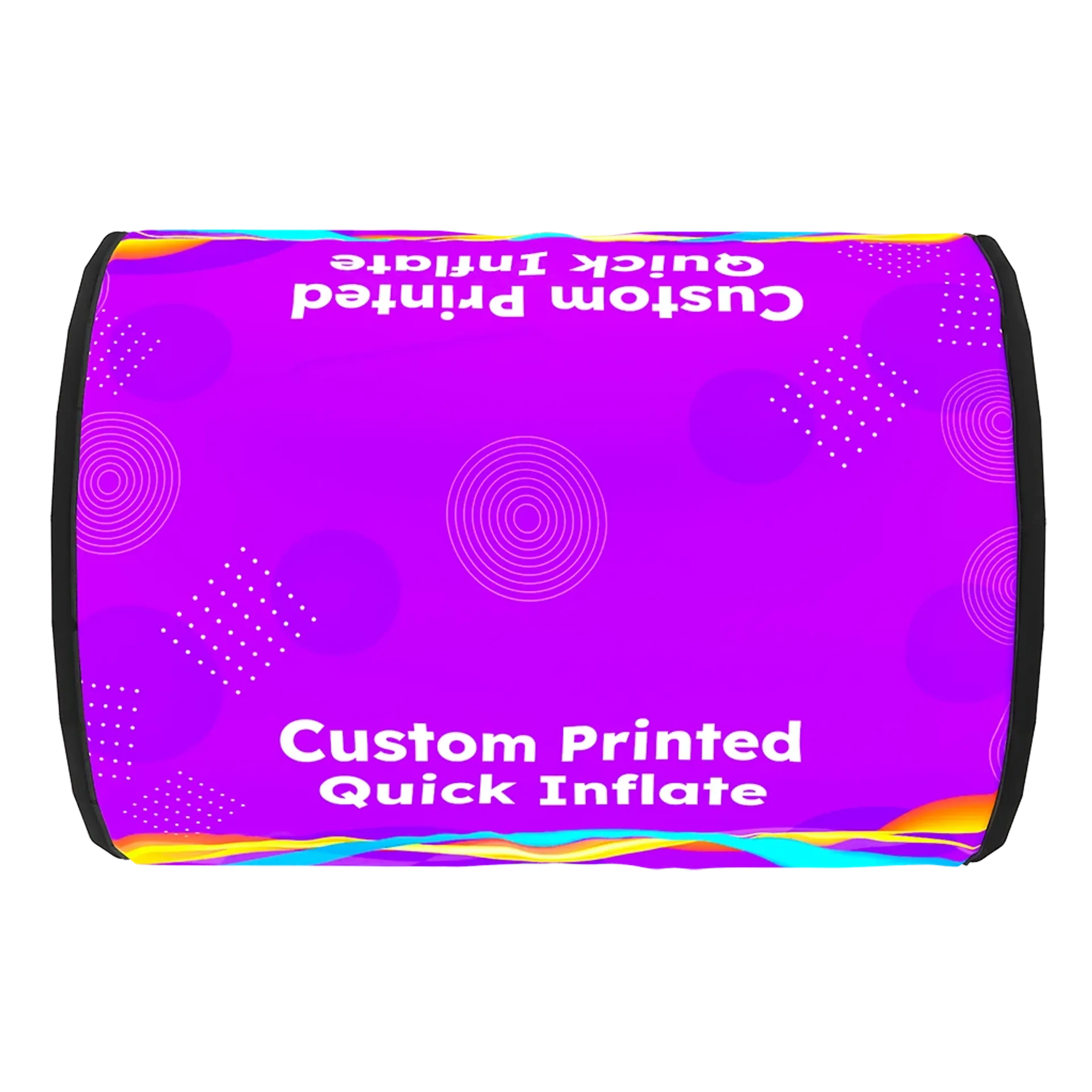 13x20 Custom Printed Inflatable Tunnel Tent with Black Frame Top View