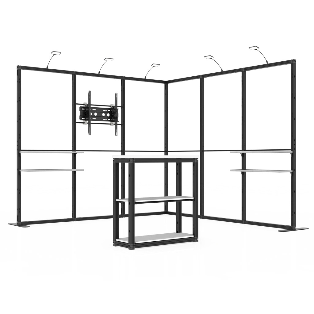 10x10 L shape trade show booth frame