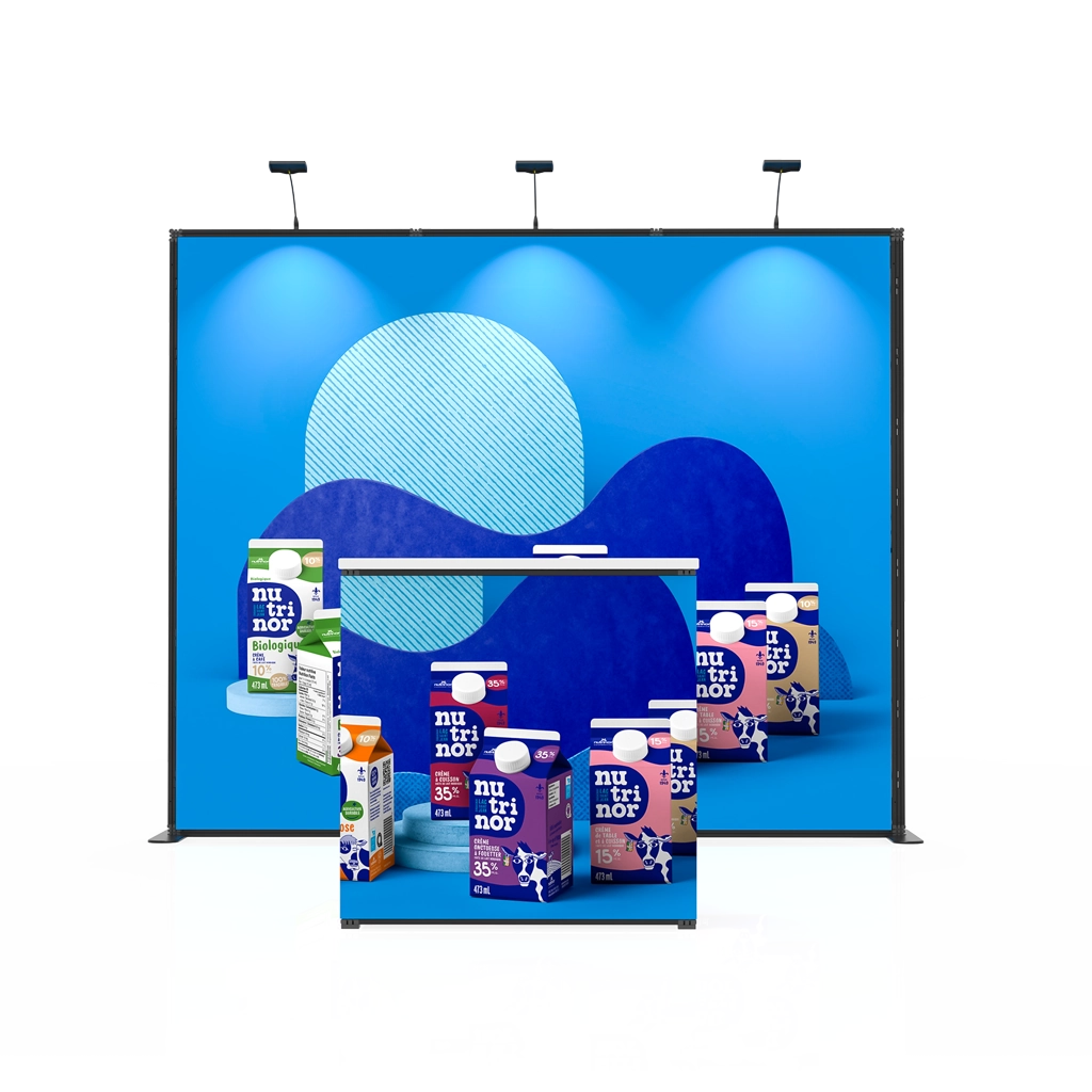 10x10 Basic trade show booth front view