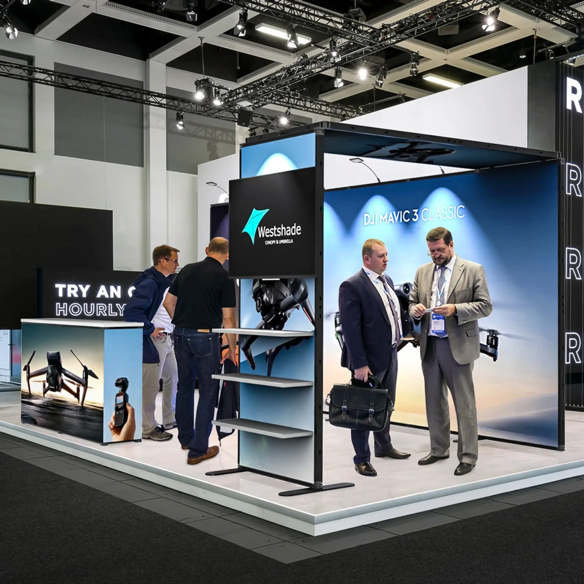 10x20 single bridge trade show booth scenario