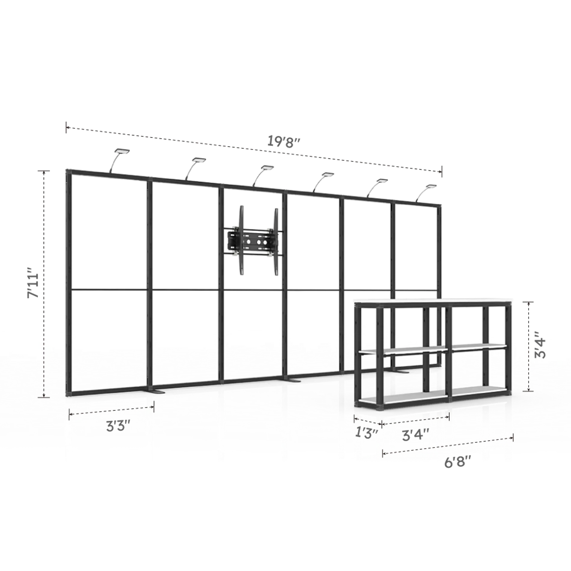 10x20 baisc trade show booth size specification