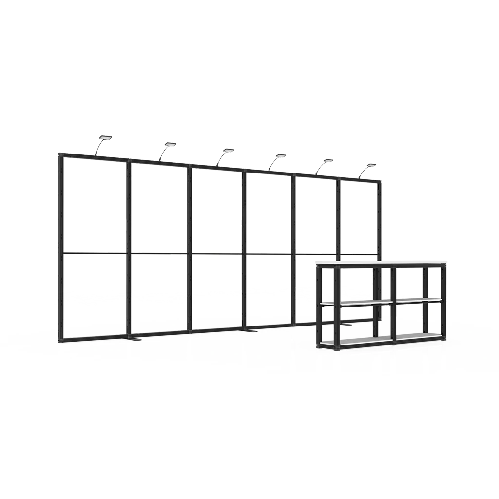 10x20 baisc trade show booth frame