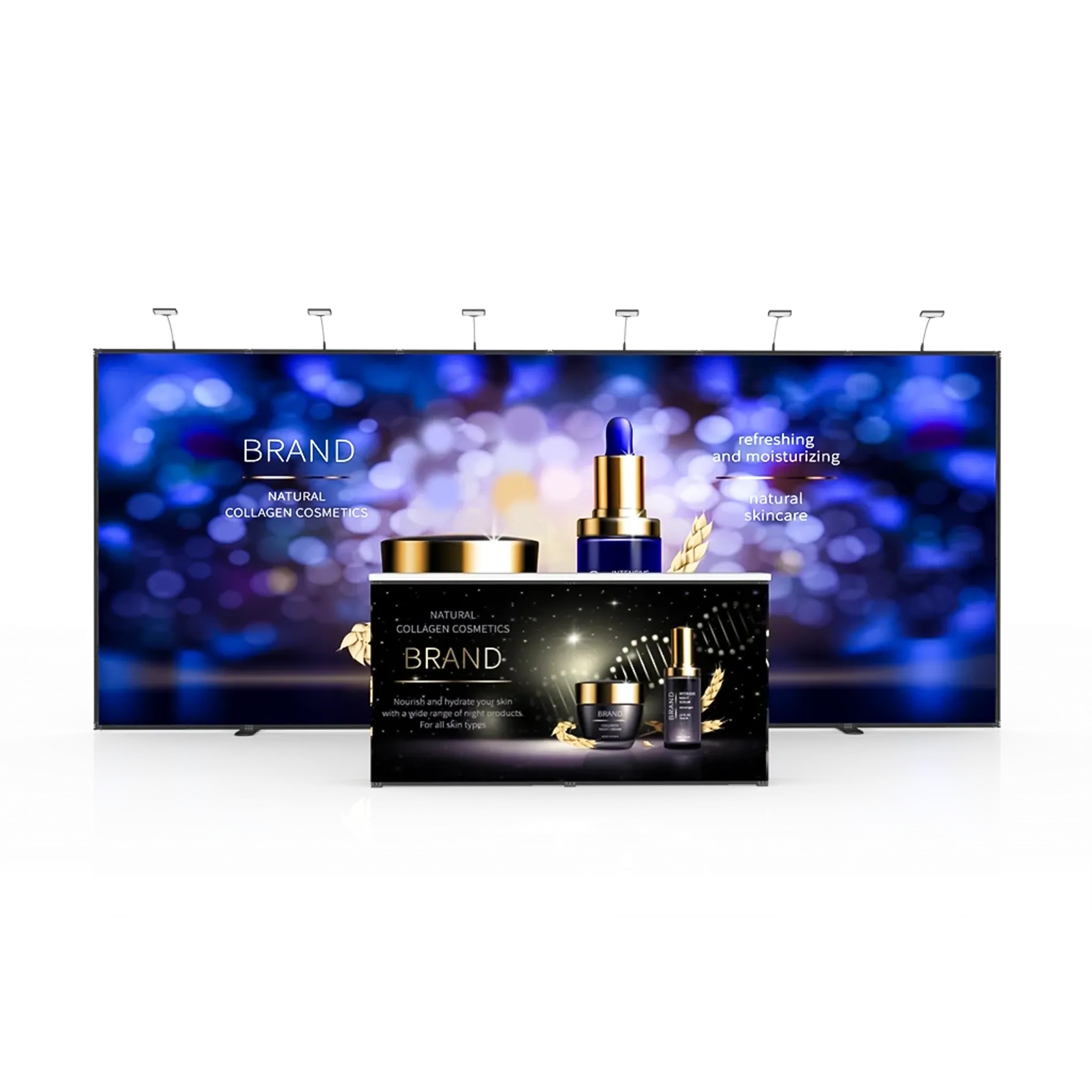 10x20 baisc trade show booth front view