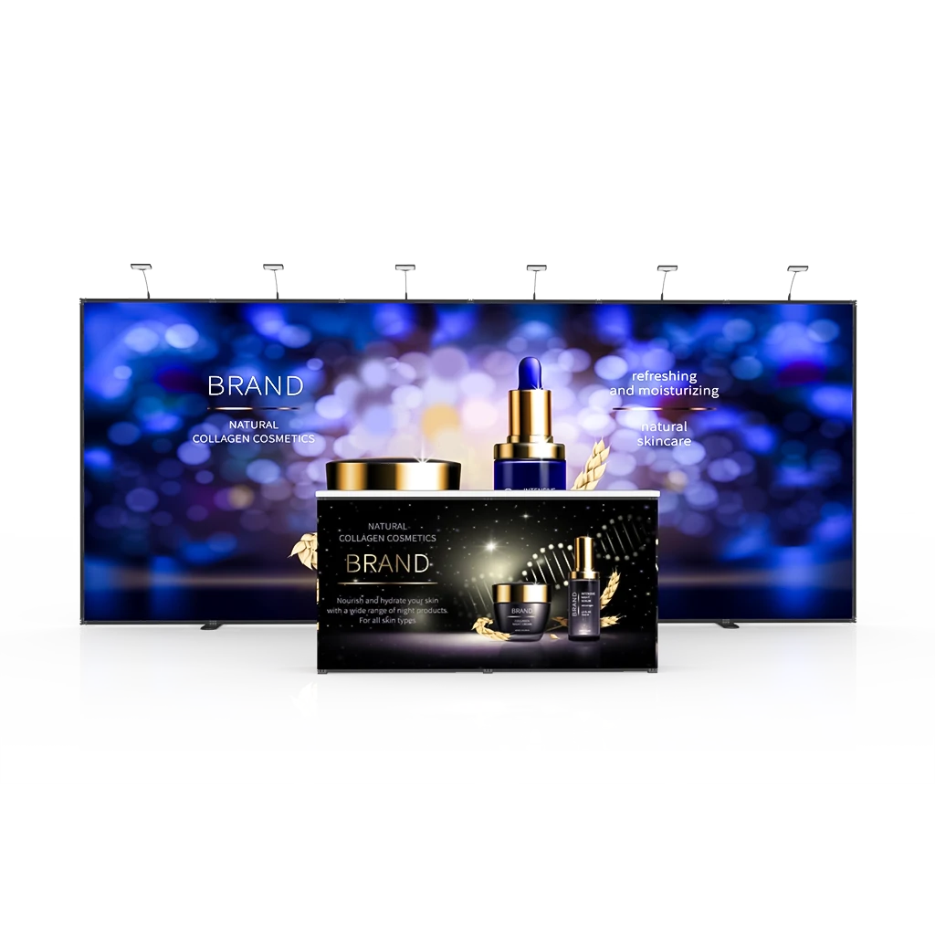 10x20 baisc trade show booth front view