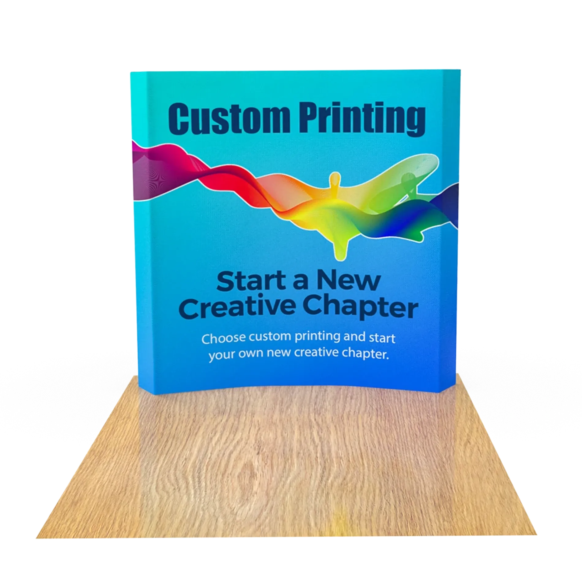 8FT Curved Pop Up Display front view