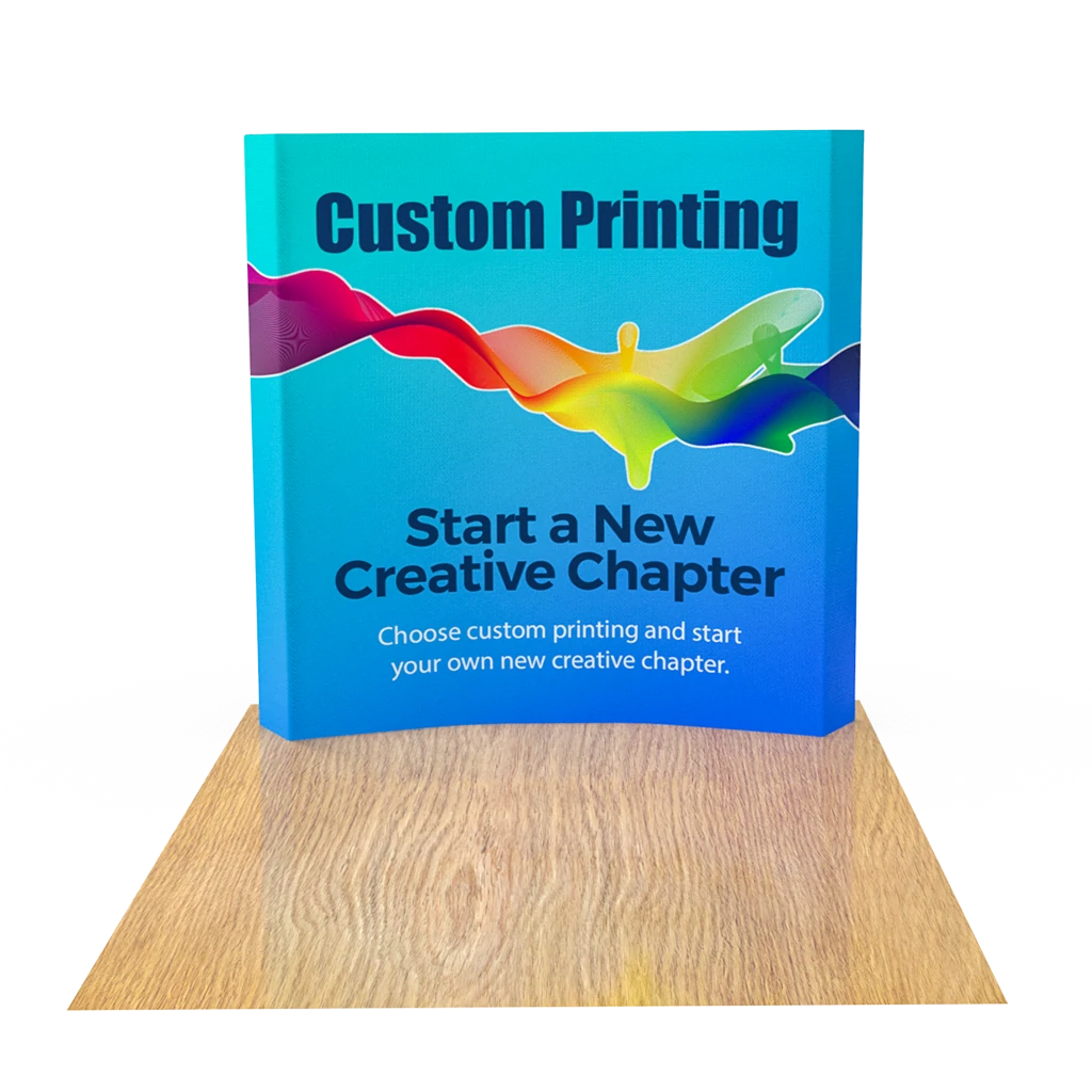 8FT Curved Pop Up Display front view