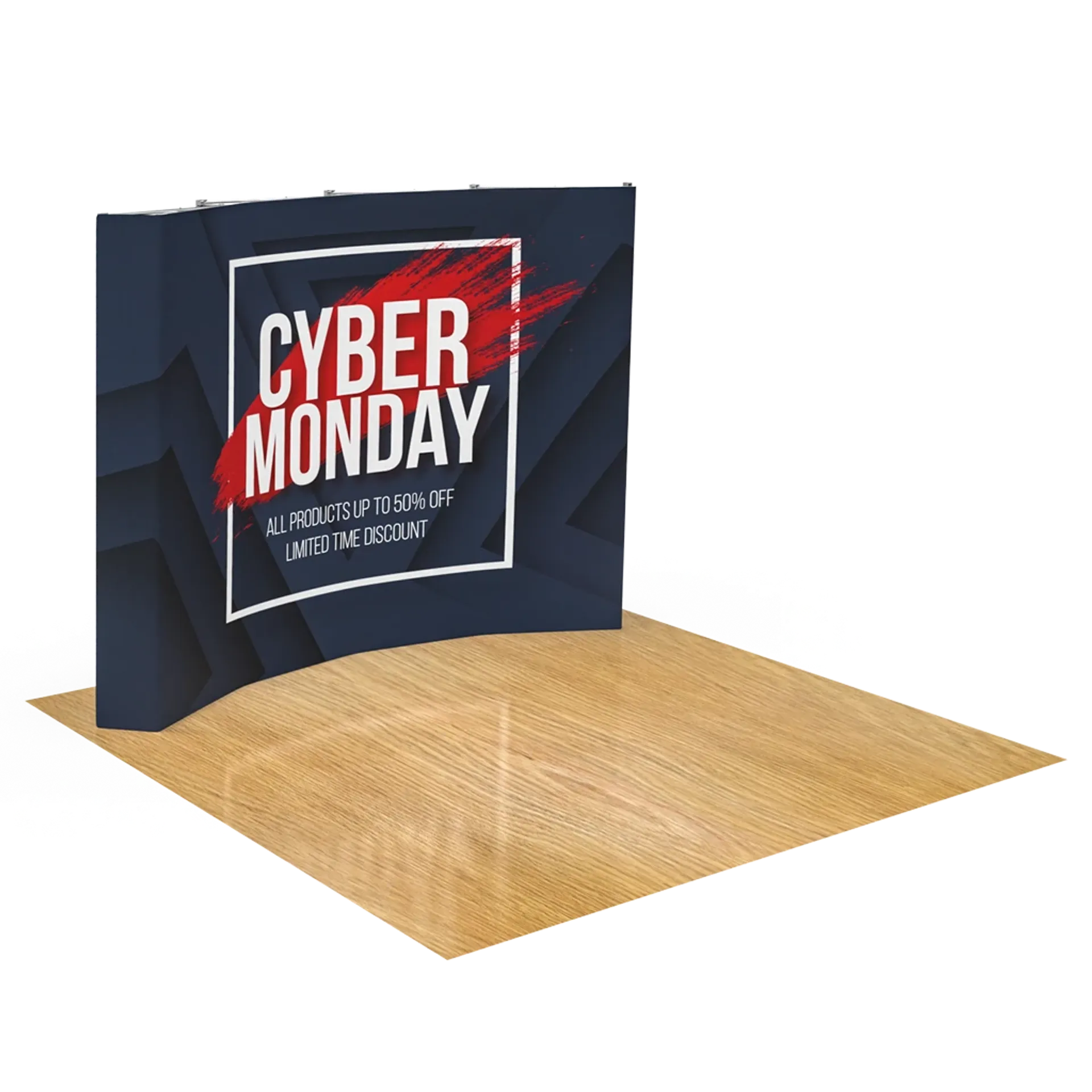 10FT Curved Pop Up Display