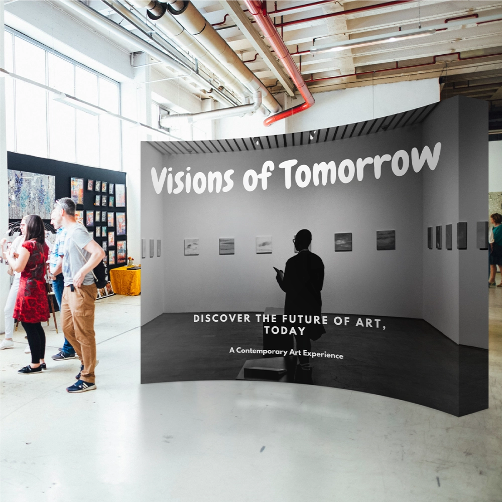 8FT Curved Pop Up Display scenario