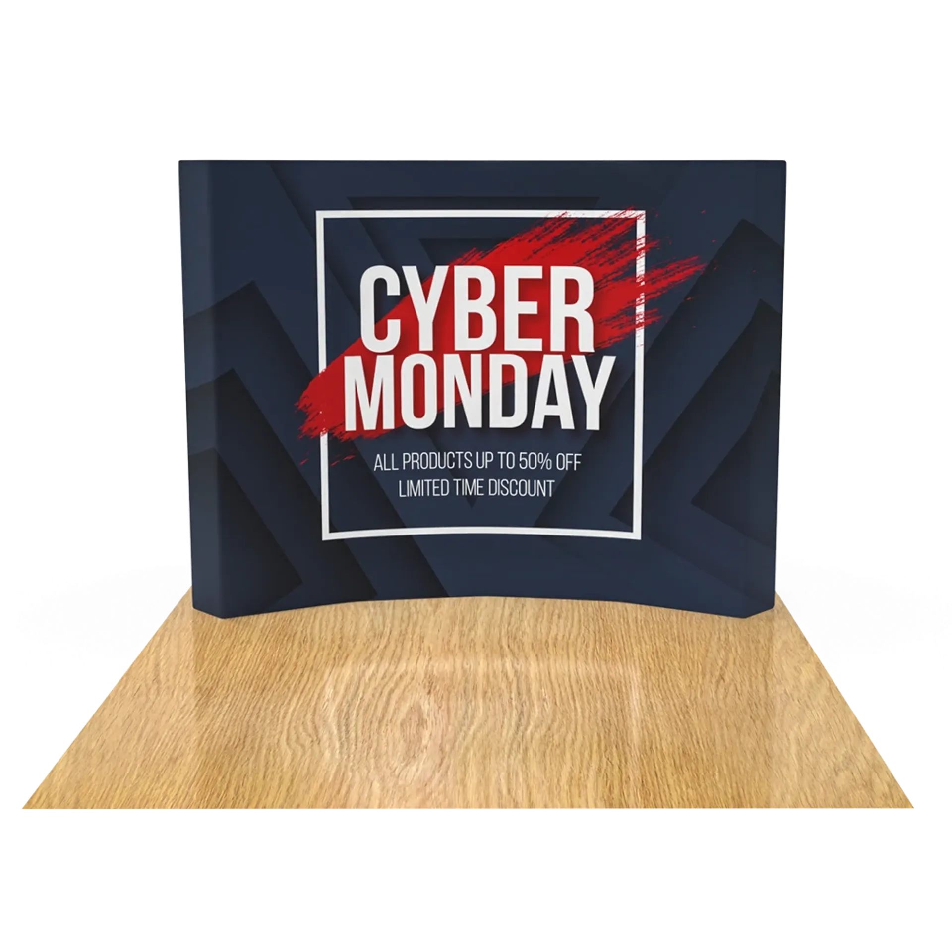 10FT Curved Pop Up Display Front View