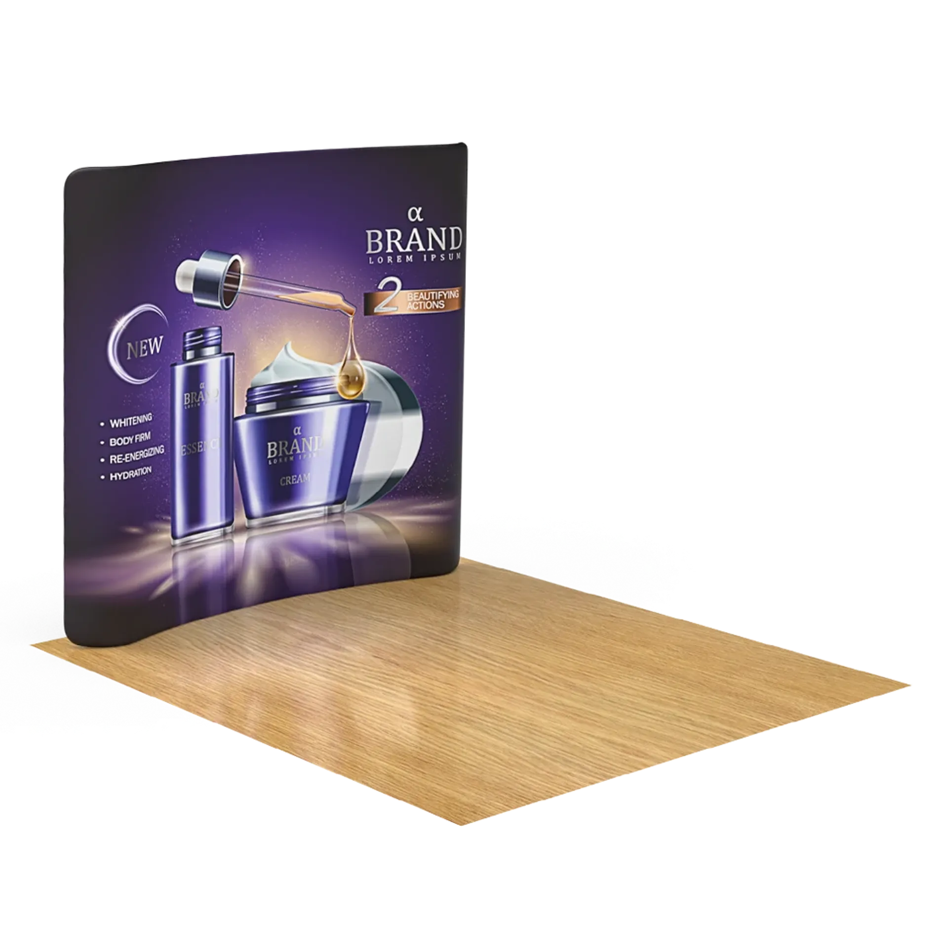 8FT Curved Tension Fabric Display