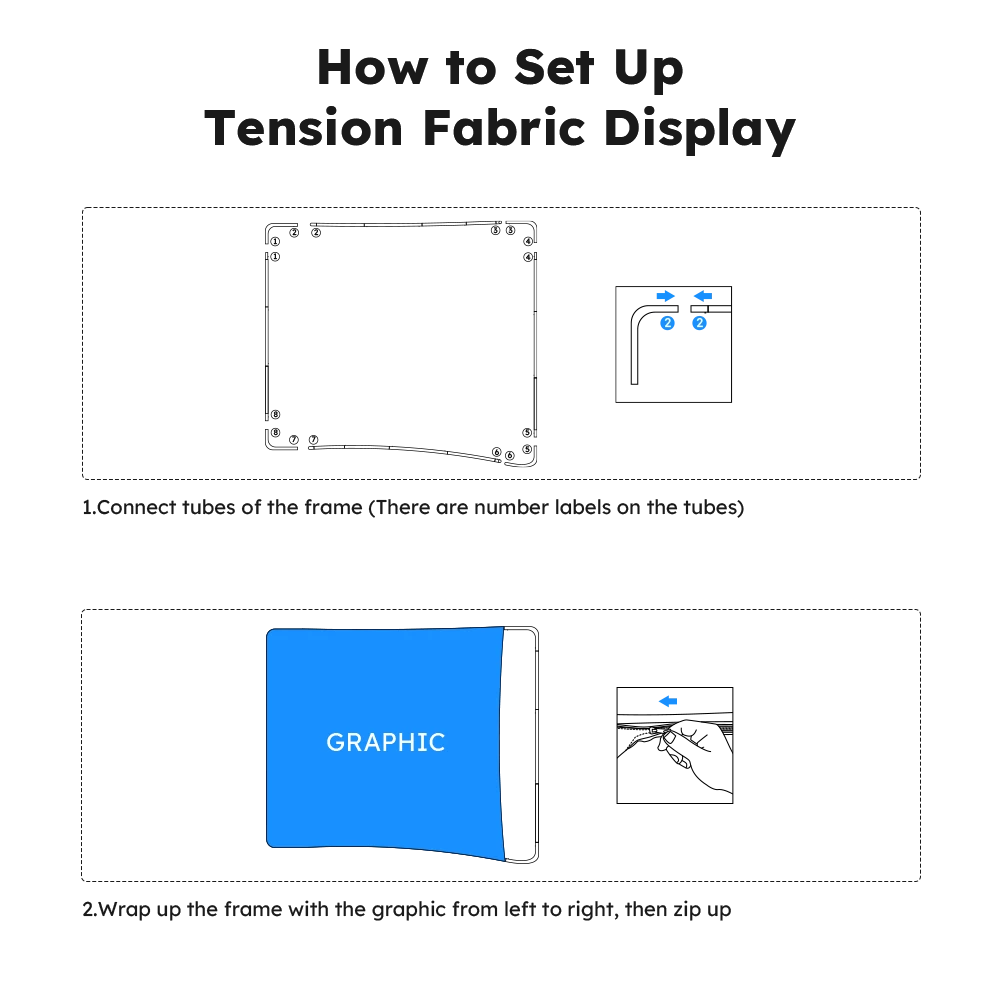 Curved Tension Fabric Display Setup Guide